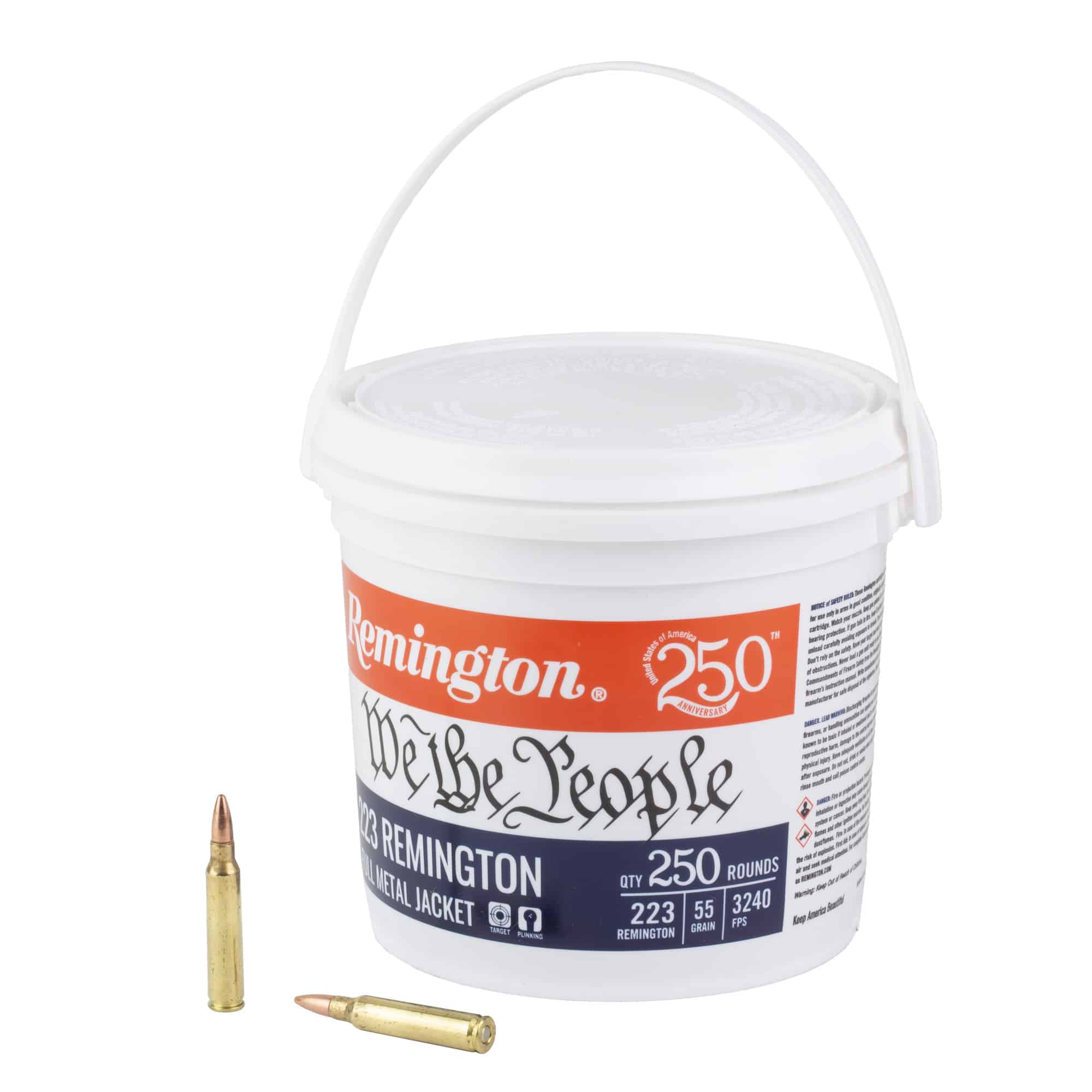 Remington .223 Remington 55gr FMJ Brass – 250rd