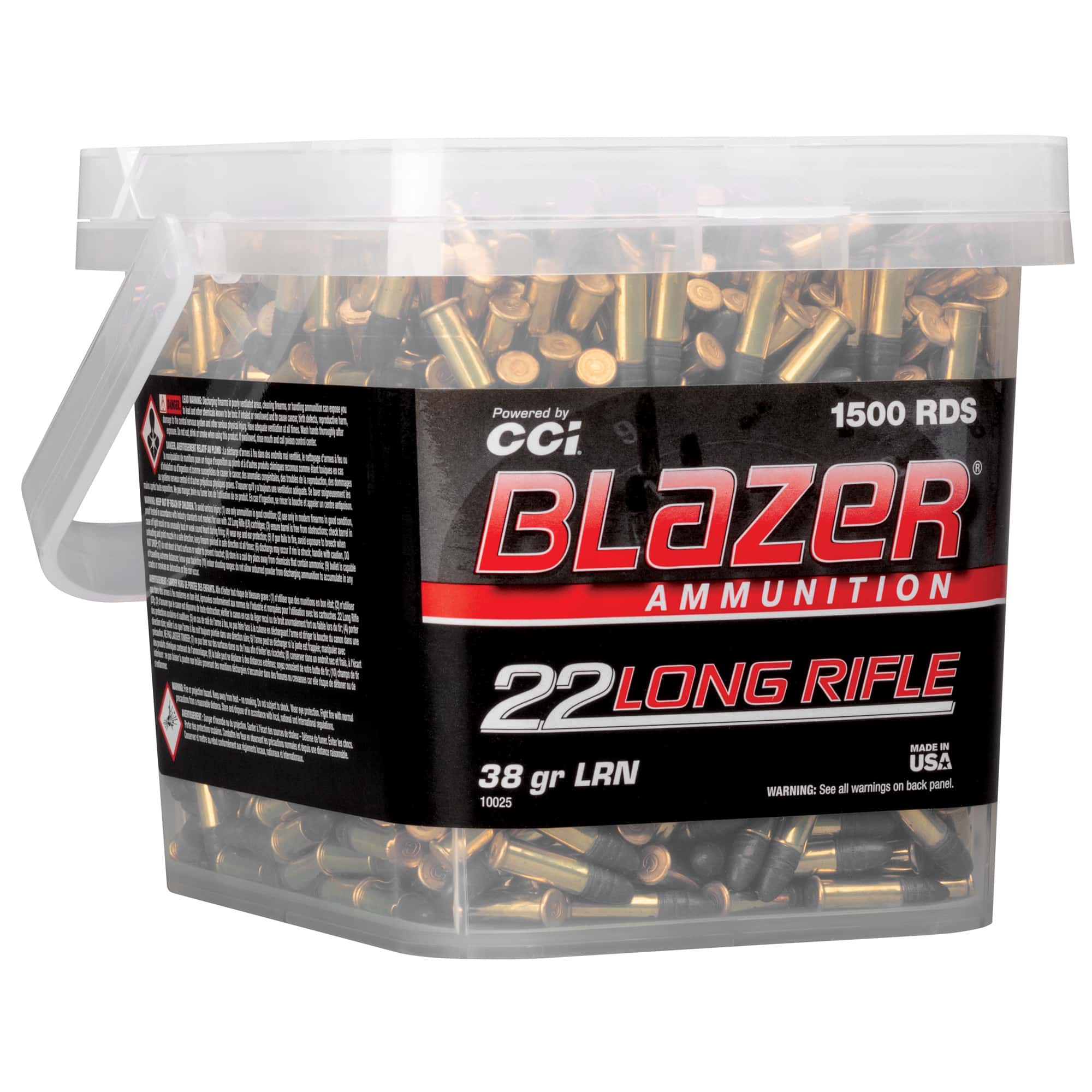 Blazer Ammunition .22 LR 38gr LEAD ROUND NOSE Brass – 1500rd