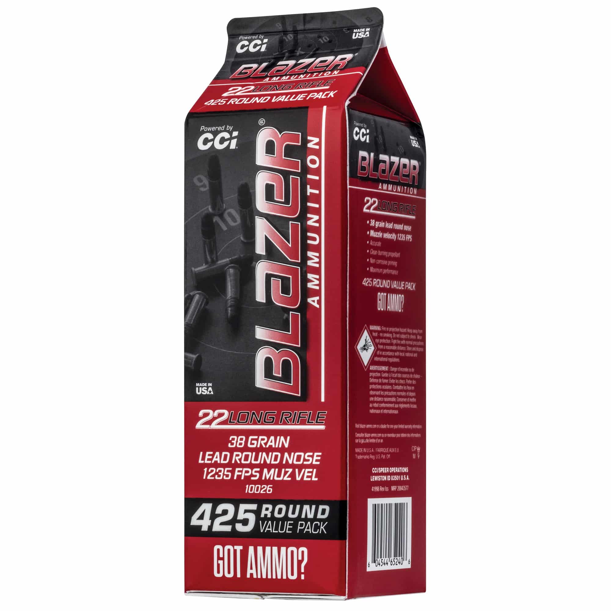 CCI Ammunition .22 LR 38gr LRN Brass – 425rd